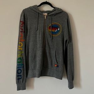 AVIATOR NATION MALIBU SIGNATURE ZIP HOODIE